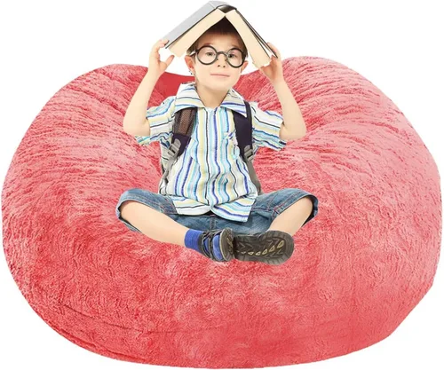 Miniatura 66 de BCU Funda para Silla Puf Ultra Suave Esponjosa de Piel Sintética Falsa Funda para Puf de Felpa Funda para Sillas de Sala de Estar para Adultos