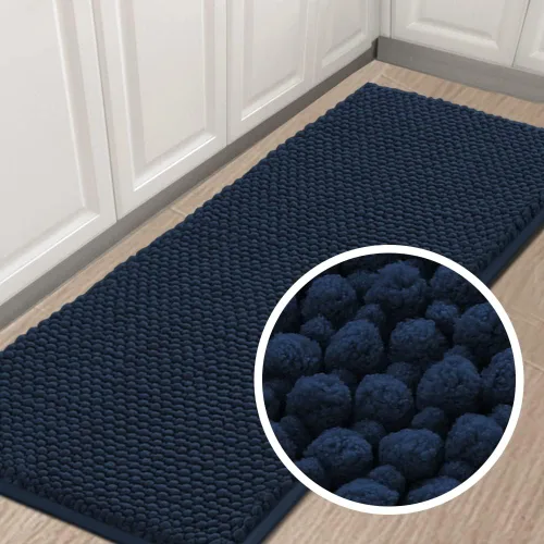 Miniatura 18 de Turquoize Alfombras de baño de felpilla antideslizante para baño, 17 x 24 pulgadas, extra suaves y absorbentes, lavables a máquina, perfectas