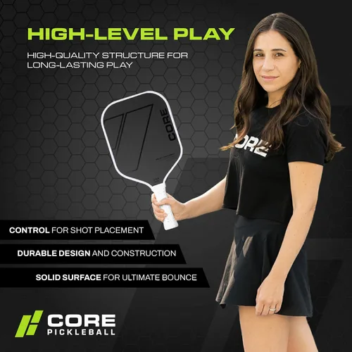 Miniatura 4 de CORE Pickleball - Paletas de pickleball de fibra de carbono - Aprobadas por USAPA - Modelos PRO y de entrada - Empuñadura de confort acolchada