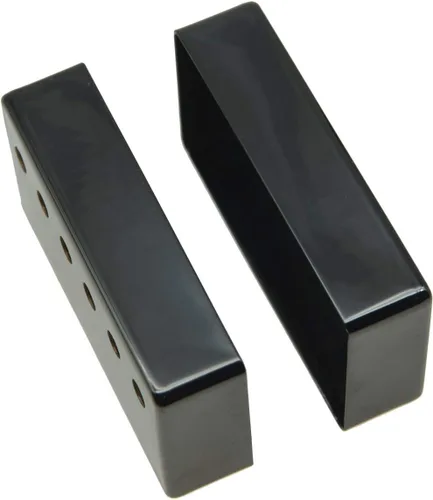 Miniatura 4 de KAISH Humbucker - Juego de 2 cubiertas de pastilla de guitarra Humbucker de latón 1.937 in/2.047 in con espacio entre postes cubierta de pastilla