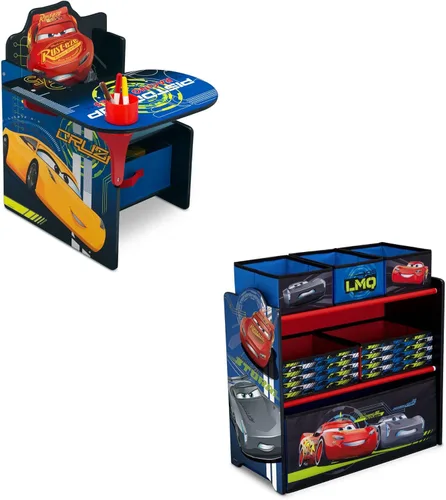 Miniatura 22 de Delta Children - Silla de escritorio con compartimento de almacenamiento + Organizador de almacenamiento de juguetes de 6 compartimentos Design and