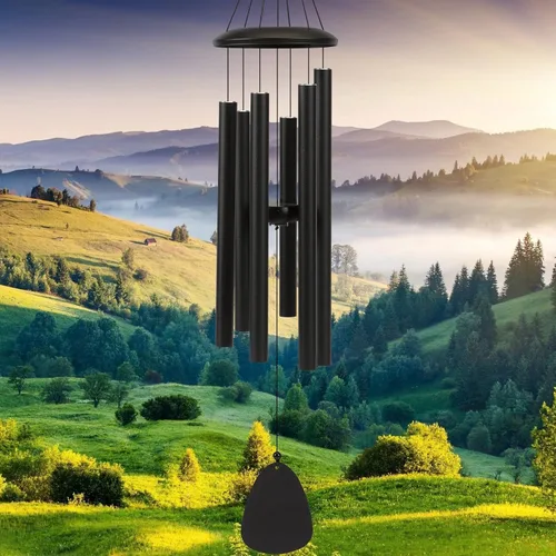 FSVGYY Campanillas de viento para exteriores, decoración grande, tono profundo, tonos melódicos relajantes, campanillas de viento para exteriores,