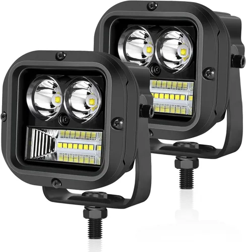 Miniatura 9 de Cubo de luz LED todoterreno de 3 pulgadas, luz de marcha atrás CREE Combo cuadrado LED cubo de luces de zanja de trabajo, barra de luz de respaldo