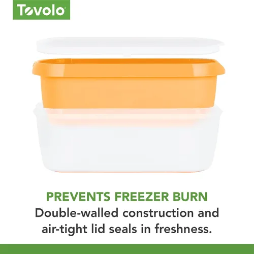 Miniatura 5 de Tovolo Recipientes de helado para helado casero Orange Crush, Glide A Scoop Tub para helado reutilizable, 1.5 cuartos de galón de capacidad, sin