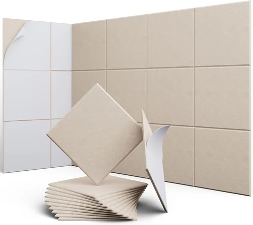 Miniatura 9 de Paneles Acústicos Hexagonales - Paquete de 12 Paneles de Absorción de Sonido de Alta Densidad 12"X10"X0.4" para Reducción Mejorada de Ruido, Diseño