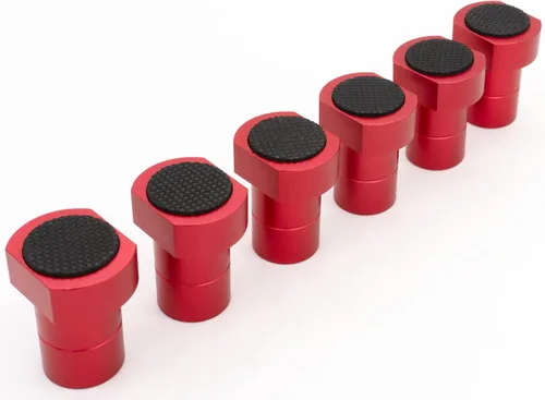 Miniatura 4 de Perros de banco de aluminio rojo de 0.79 pulgadas (0.787 in) para agujeros de banco de trabajo, accesorio de abrazaderas resistentes