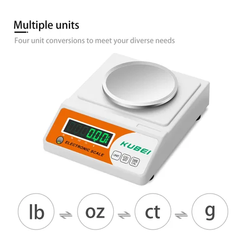 Miniatura 7 de Balanza analítica de precisión digital de laboratorio de alta precisión, 2.2 lbs x 0.00 oz, balanza electrónica de joyería, báscula de cocina