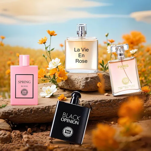 Miniatura 3 de Hybrid & Company Mujer 4 unids Black Opinion La Vie En Rose Paris Para Su Primavera Floración Perfume Natural Spray Fresco Fragancia