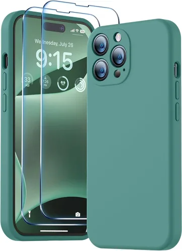Miniatura 33 de BossKiss Funda compatible con iPhone 13 Pro, silicona de alta calidad mejorada [protección de cámara] [2 protectores de pantalla]