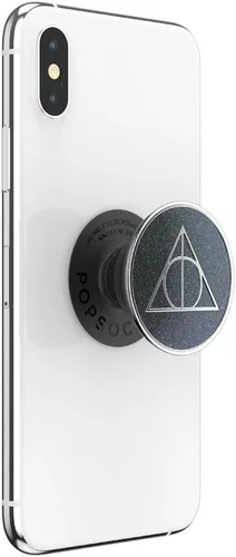 Miniatura 2 de PopSockets - Agarre para teléfono con soporte expandible, agarre adhesivo, Harry Potter, esmalte de las Reliquias de la Muerte con purpurina