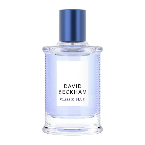 David Beckham Classic Blue Eau de Toilette 1.6 fl oz (Paquete de 1), Notas de Piña, Manzana, Salvia y Madera de Cachemira, Fragancia para Hombre,