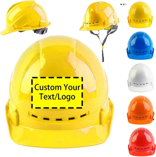 Miniatura 11 de Sombreros duros personalizados al por mayor con logotipo, certificado OSHA/ANSI, ala completa ventilada (trinquete de 4 puntos) para pedidos a