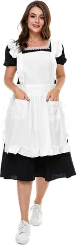 Miniatura 2 de Delantal retro ajustable con bolsillos, tamaño pequeño a grande para mujer de LilMents