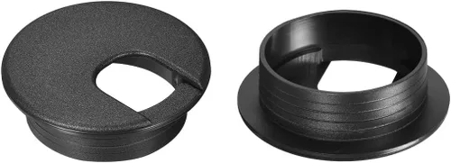 Miniatura 10 de uxcell Cubierta para agujero para cable, 1-3/8 pulgadas de plástico para escritorio, ojales para oficina, PC, organizador de cables, 10