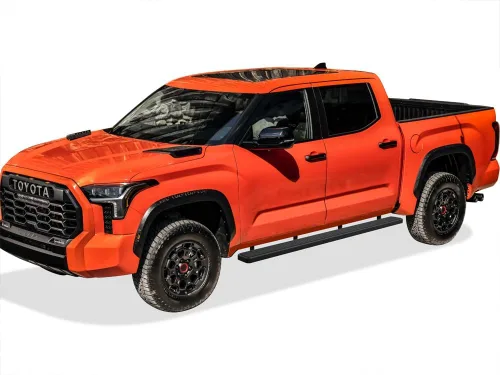 Miniatura 6 de APS Estribos 5 pulgadas Negro Mate Compatibles con Toyota Tundra 2022-2026 CrewMax Acero Inoxidable (Barras Nerf Pasos Laterales Estribos Laterales)