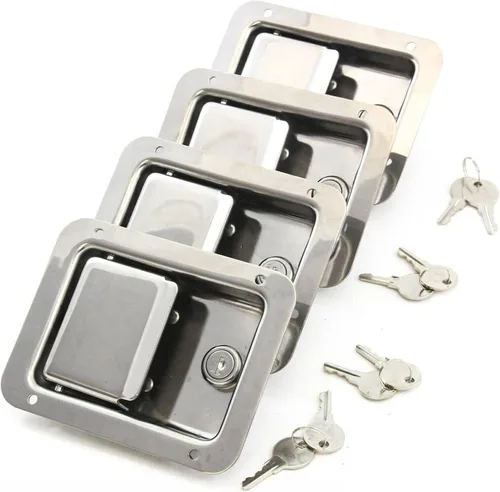 Cerradura de puerta de automóvil, juego de cerradura y pestillo de puerta de camión, manija de pestillo de puerta de remo de remolque, cerradura de