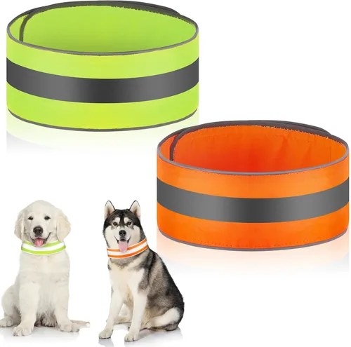 Paterr 2 collares reflectantes para perro, ajustables de alta visibilidad, con cierre de liberación rápida, cómodos accesorios para pasear perros