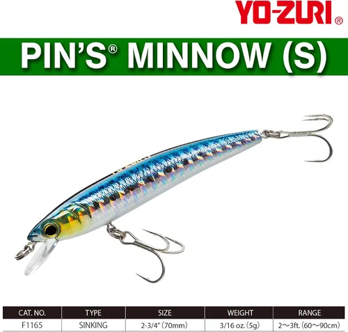 Miniatura 2 de Duel Yo Zuri F 1165 Pins Minnow - Señuelo de hundimiento