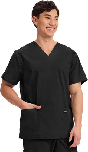 Miniatura 44 de Cherokee WW Professionals WW695 - Camisa de uniforme sanitario para hombre, con cuello en V