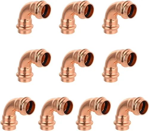 Miniatura 15 de EFIELD - Prensa de cobre de 1 x 1 pulgada (paquete de 5) accesorios de codo de 90 grados para conexión de tubo de cobre