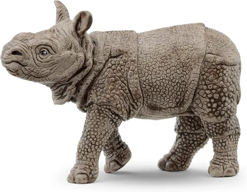 Miniatura 5 de Schleich Wild Life, figura de animal, juguetes de animales para niños y niñas de 3 a 8 años, rinoceronte indio, a partir de 3 años
