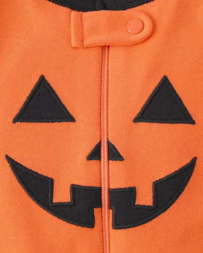 Miniatura 2 de The Children's Place Pijama de calabaza de Halloween para bebé y niño, algodón