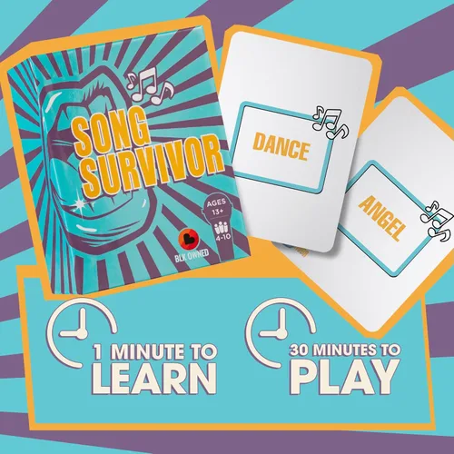 Miniatura 4 de Doin' The Most - Song Survivor: el mejor juego de cartas de fiesta para los amantes de la música. Juegos portátiles para cantar, imitar y ganar tu