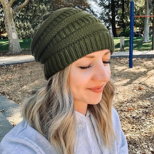 Miniatura 73 de FURTALK Gorros de invierno para mujer, con forro polar, gorro de punto holgado y cálido, gorro de esquí