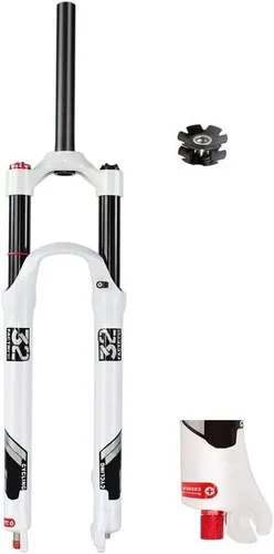 Horquilla de suspensión de bicicleta de montaña de 5.512 in 26/27.5/29 pulgadas, aleación de magnesio 1-1/8 "tubo recto amortiguador de aire freno
