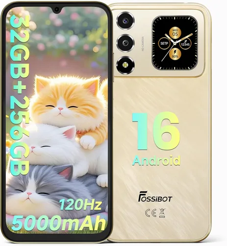 Miniatura 16 de FOSSIBOT Teléfonos celulares S7 Android 16, 16GB+128GB+2TB teléfono desbloqueado, pantalla FHD de 6.9 pulgadas, teléfonos inteligentes de doble