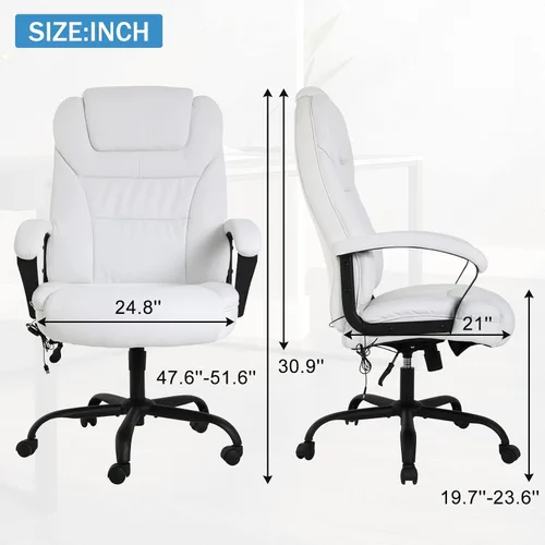 Miniatura 2 de Silla de oficina de masaje grande y alta, silla de oficina reclinable de 500 libras, silla de oficina ergonómica con respaldo alto, silla de oficina