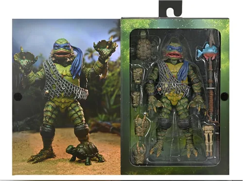 Miniatura 3 de Universal Monsters/Teenage Mutant Ninja Turtles - Figura de acción a escala de 7 pulgadas - Leonardo como la criatura