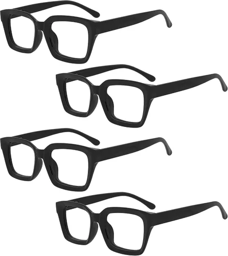 Miniatura 10 de Eyekepper - Juego de 4 anteojos de lectura para mujer, diseño cuadrado, multi-colored