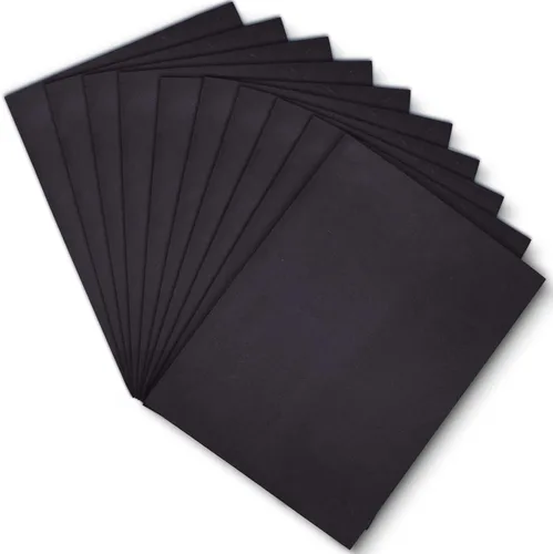 ACTIVITYYA - Hojas de espuma EVA negra, 9 x 12 pulgadas, papel de espuma artesanal de 0.079 in de grosor para artes y manualidades, 10 hojas Negro