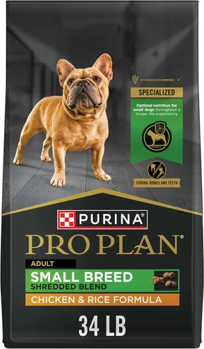 Miniatura 11 de Purina Pro Plan Con probióticos, alimentos para perros secos de raza pequeña, fórmula de pollo y arroz destrozado - 6 lb. Bolsa