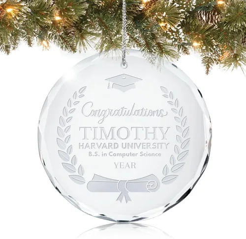 Miniatura 9 de Adorno de graduación personalizado de la clase de 2025 Rápido 24 horas, grabado con láser, adornos de Navidad para árbol Tapa de graduación