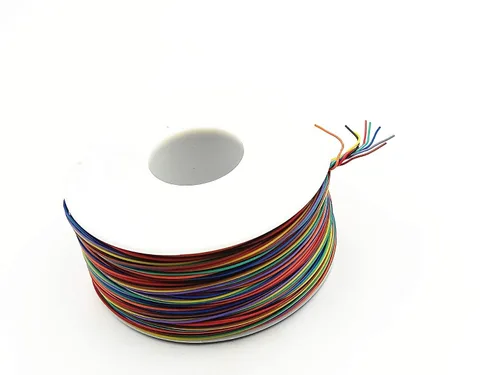 Miniatura 2 de P/N B-30-1000 - Carrete de cable de cobre chapado en estaño 30 AWG, 820.2 ft, soldadura de PCB blanco, recubierto de PVC, alambre de cobre estañado