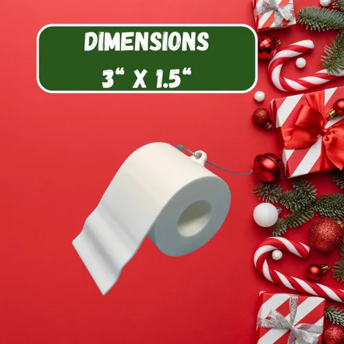 Miniatura 5 de Adorno de Navidad de papel higiénico, divertido adorno de Navidad, perfecto para Papá Noel sucio o regalo de broma (papel higiénico)