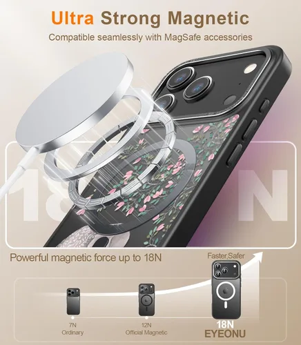Miniatura 15 de Goodon para iPhone 15 Pro Max con protector de pantalla de privacidad, compatible con Magsafe, funda translúcida mate a prueba de golpes - Linda