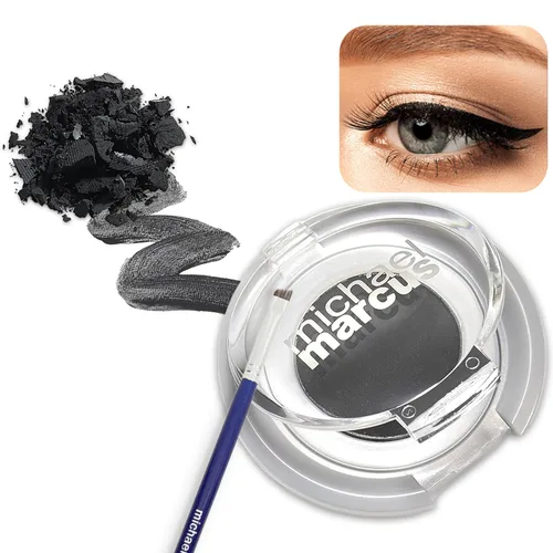 Miniatura 8 de michael marcus Delineador de ojos y pincel para pastel, 2 piezas de delineador de ojos prensado en seco activado por agua y cepillo profesional