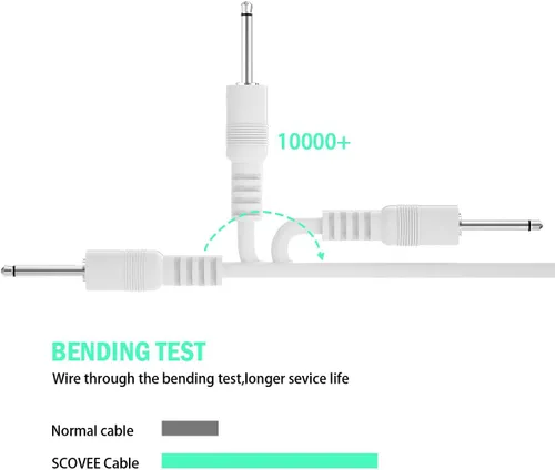 Miniatura 3 de SCOVEE Cable de carga CC de repuesto de 3 pies,Cable de cargador de 0.098 in,Cargador USB DC,Adaptador de cable de cargador rápido USB a CC de 0.098