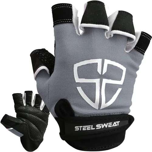 Steel Sweat Guantes de entrenamiento, ideales para gimnasio, levantamiento de pesas, fitness, entrenamiento y crossfit, hechos para hombres y
