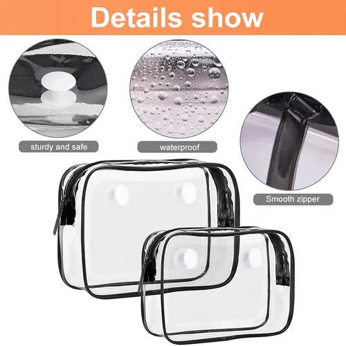 Miniatura 3 de 3 Paquetes de Bolsas de Playa Tote Bogg Transparentes con 2 Ganchos de Inserción Accesorios para Bolsas Bogg Viaje Maquillaje Organizador