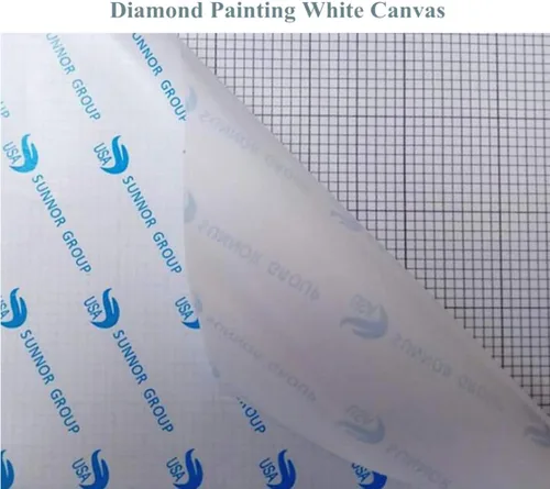 Miniatura 5 de 1 lienzo de pintura de diamante de 11.8 x 15.7 in con pegamento - lienzo de cuadrícula en blanco redondo/cuadrado para arte personalizado Lienzo