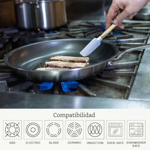 Miniatura 4 de Made In Utensilios de cocina ProCoat - Sartén antiadherente de 10 pulgadas (grafito) 5 capas de acero inoxidable recubierto antiadherente