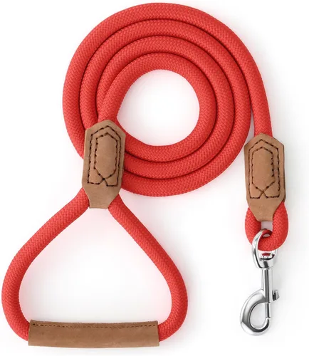 Miniatura 15 de Mile High Life Correa para perro de cuero premium Correa de cuerda resistente Asa de cuero Cierre fuerte de aleación de zinc Perros Mango