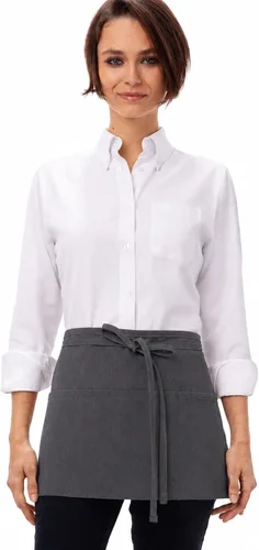 Miniatura 17 de Chef Works Delantal de camarera unisex Negro (paquete de 2)