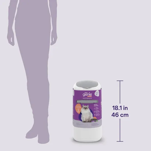 Miniatura 13 de Litter Genie Style Pail - Caja de arena para gatos, sistema de eliminación de desechos para control de olores, incluye 1 bolsa de repuesto cuadrada