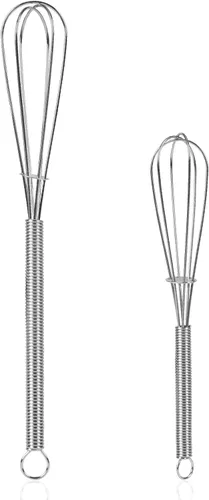 NileHome Juego de mini batidores de acero inoxidable de 5 y 7 pulgadas para cocina, pequeños batidores de alambre para cocinar, batir, mezclar,