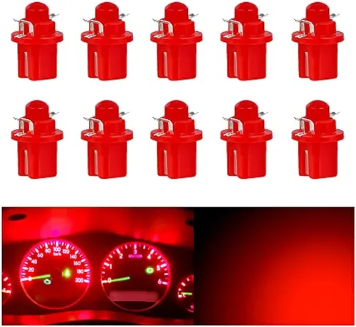 Miniatura 11 de Bombillas para velocímetro de cúmulo de calibre superbrillantes 17 18 27 37 58 86 2721 Bombilla T5 B8.5d COB 1SMD LED para tablero de instrumentos
